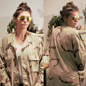 Vintage CAMO Jacket, DESERT camouflage Coat Combat